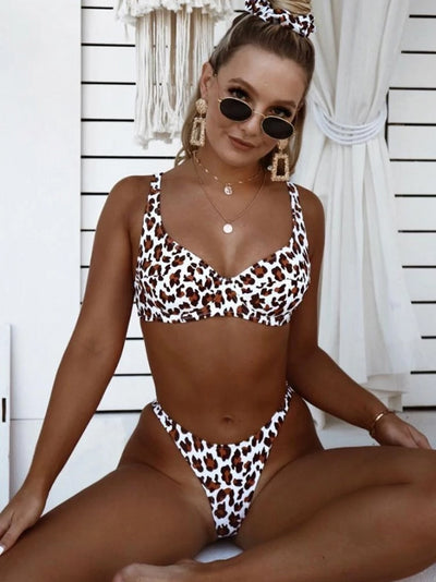 White Leopard Bikini