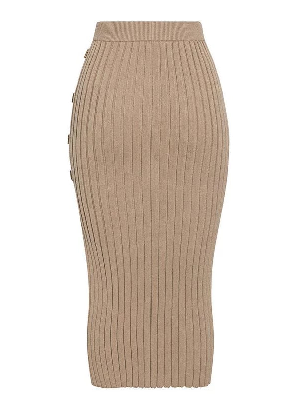 Oak/Khaki Knitted Skirt