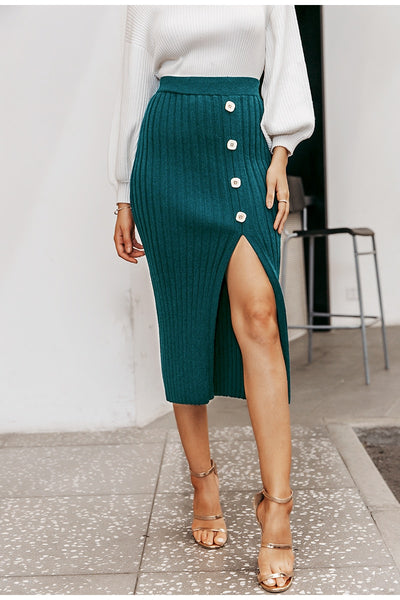 Oak/Khaki Knitted Skirt
