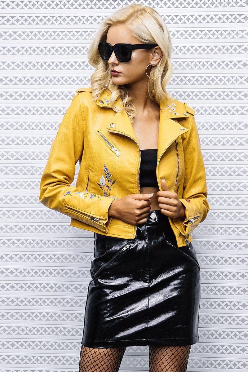 Biker Leather Jacket - Sun Whispers Boutique
