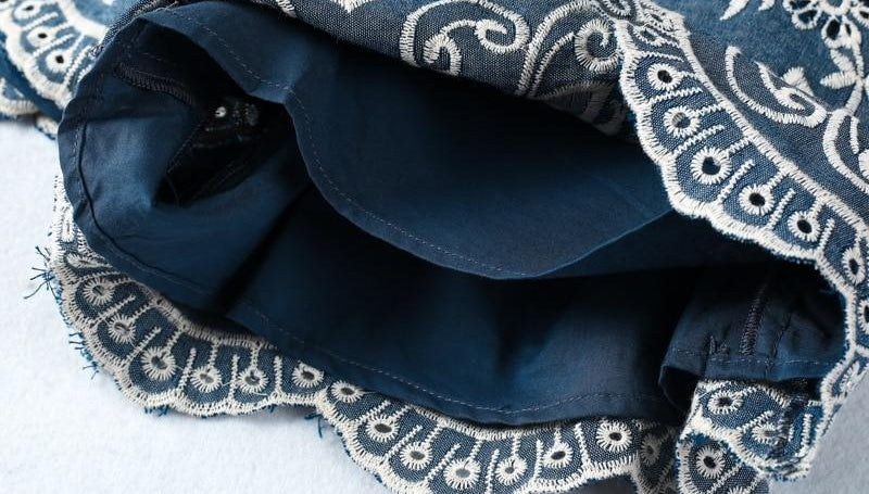 Floral Jeans Playsuit