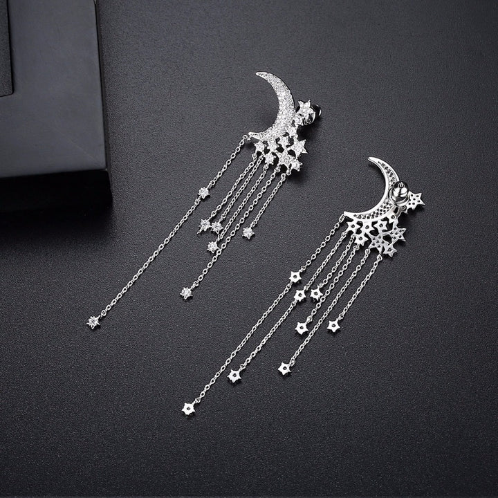 Gold Plated Lucky Moon Earrings