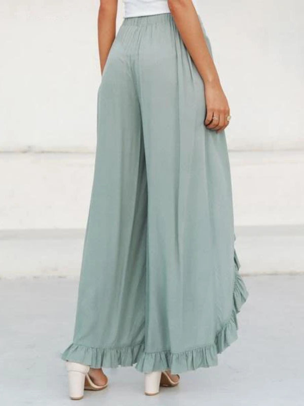 Capri Green Split Trousers